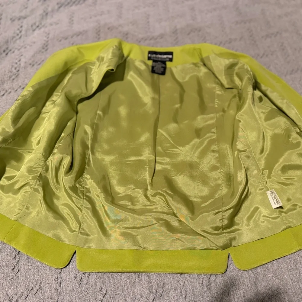 Liz Claiborne Silk Lime Green Women's Vest - Picture 9 of 10